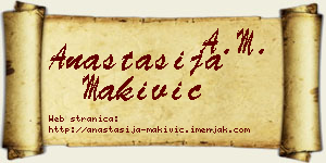 Anastasija Makivić vizit kartica